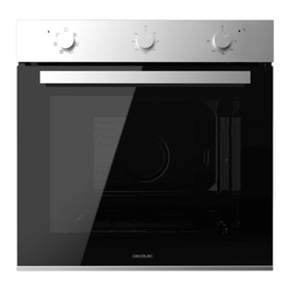 Cecotec M236000 Horno Eléctrico Integrado 70 Litros 2800 W, Acero Inoxidable y Negro, Clase A, Temporizador Mecánico 95 Min