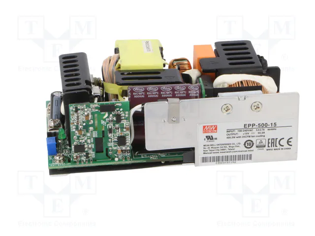 MEAN WELL EPP-500-15 Fuente de alimentación de impulso abierta 500W 15V DC
