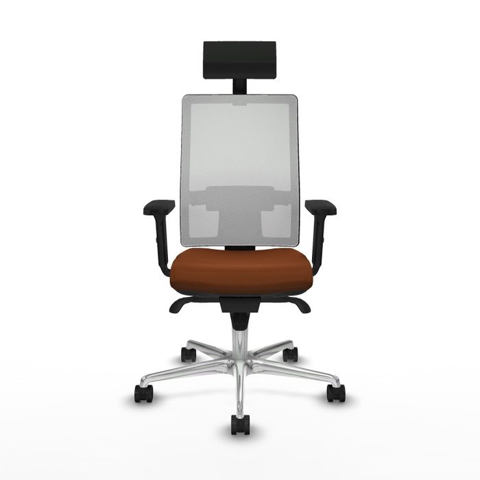 PIQUERAS Y CRESPO Silla de oficina Horna con mecanismo Sincro, Marrón y Blanco PIQUERAS Y CRESPO Silla de oficina Horna con mecanismo Sincro, Marrón y Blanco