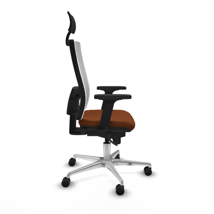 PIQUERAS Y CRESPO Silla de oficina Horna con mecanismo Sincro, Marrón y Blanco PIQUERAS Y CRESPO Silla de oficina Horna con mecanismo Sincro, Marrón y Blanco