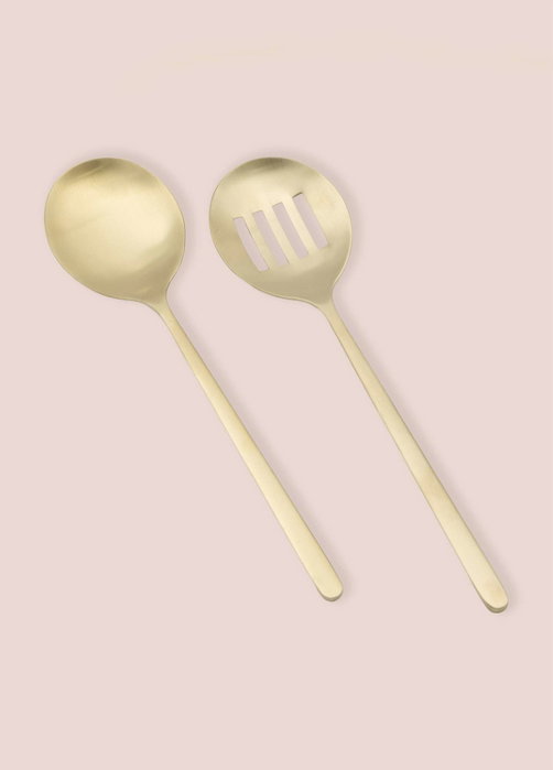 Hermia Juego de Servicio CKB0258 de Acero Inoxidable Dorado 2 Piezas Elegante y Duradero Apto para Lavavajillas Hermia Juego de Servicio CKB0258 de Acero Inoxidable Dorado 2 Piezas Elegante y Duradero Apto para Lavavajillas