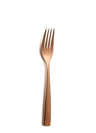 Summa Tenedor de Postre Satin Cobre - Cubertería Acero Inoxidable 18/10 - 190 mm (Set de 12)
