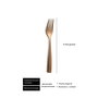 Summa Tenedor de Postre Satin Cobre - Cubertería Acero Inoxidable 18/10 - 190 mm (Set de 12)
