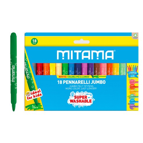 MITAMA Rotuladores de Fibra Jumbo 5mm Caja de 12 MITAMA Rotuladores de Fibra Jumbo 5mm Caja de 12