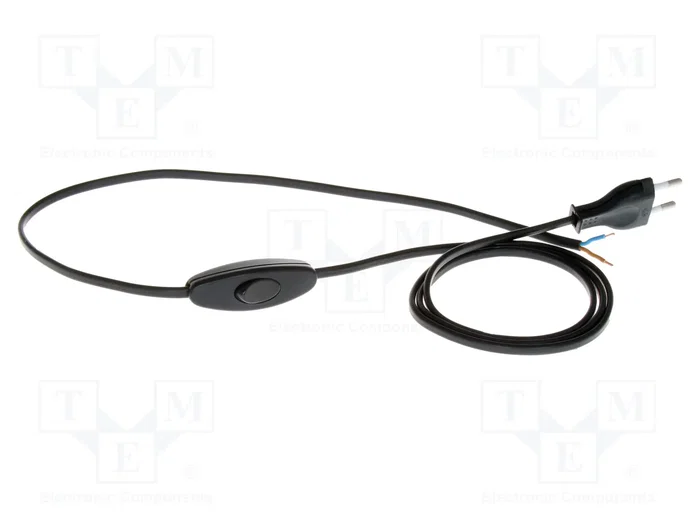 PLASTROL Cable de Alimentación 2x0,75mm2 con Enchufe CEE 7/16 (C) Negro 2m PLASTROL Cable de Alimentación 2x0,75mm2 con Enchufe CEE 7/16 (C) Negro 2m