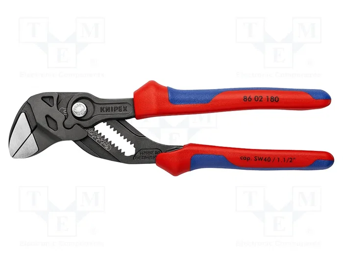 KNIPEX Alicates de llave 180 mm, capacidad 40 mm