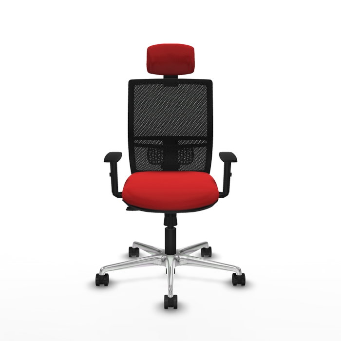 PIQUERAS Y CRESPO Silla de oficina Yunquera con mecanismo Sincro/Traslack Rojo y Negro PIQUERAS Y CRESPO Silla de oficina Yunquera con mecanismo Sincro/Traslack Rojo y Negro