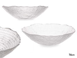 Vivalto Bowl de Cristal Transparente 16 cm de diámetro x 4.5 cm de alto (Set de 24)
