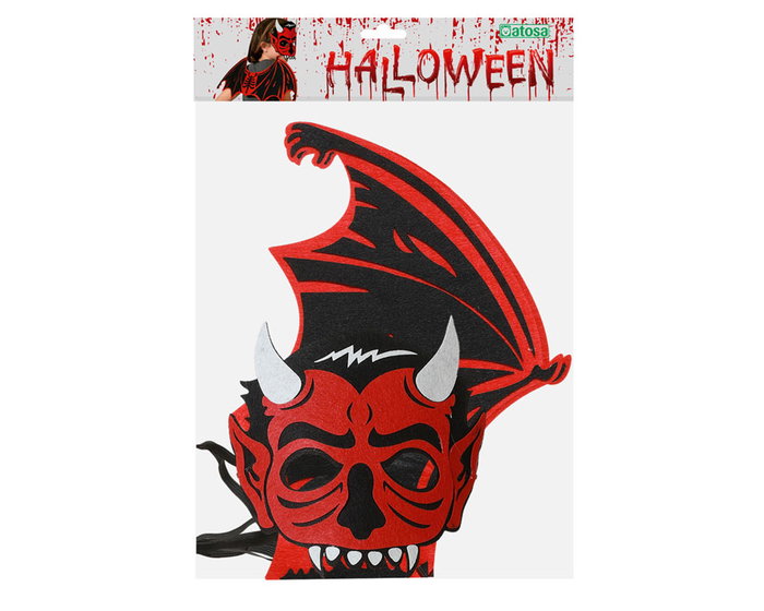 Disfraz Infantil De Diablillo Con Alas Y Máscara Roja Y Negra Para Halloween Y Fiestas Temáticas Disfraz Infantil De Diablillo Con Alas Y Máscara Roja Y Negra Para Halloween Y Fiestas Temáticas