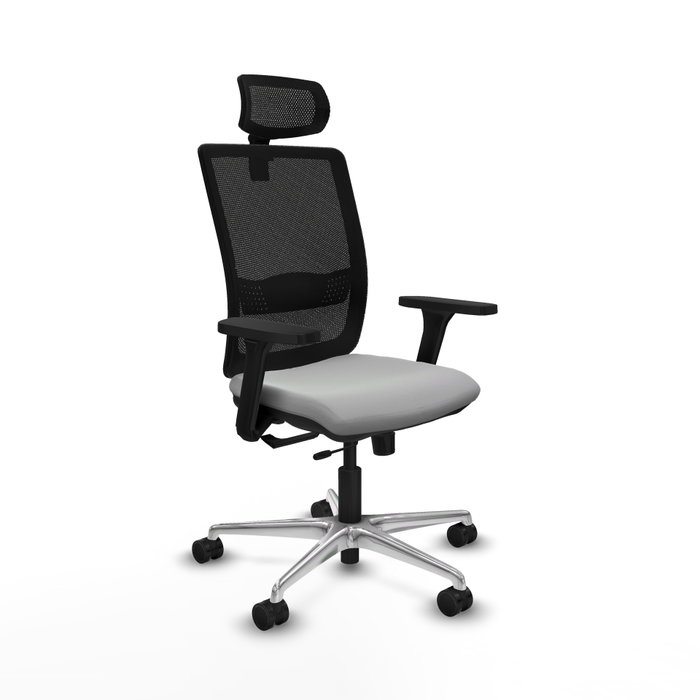 PIQUERAS Y CRESPO Silla de oficina Haches con mecanismo Sincro/Traslack Gris claro y Negro PIQUERAS Y CRESPO Silla de oficina Haches con mecanismo Sincro/Traslack Gris claro y Negro