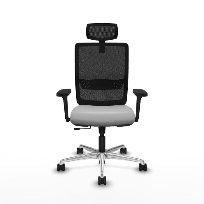 PIQUERAS Y CRESPO Silla de oficina Haches con mecanismo Sincro/Traslack Gris claro y Negro PIQUERAS Y CRESPO Silla de oficina Haches con mecanismo Sincro/Traslack Gris claro y Negro