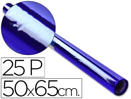 Sadipal Papel Celofán Rollo Microperforado Azul 25 Hojas de 50x65 cm