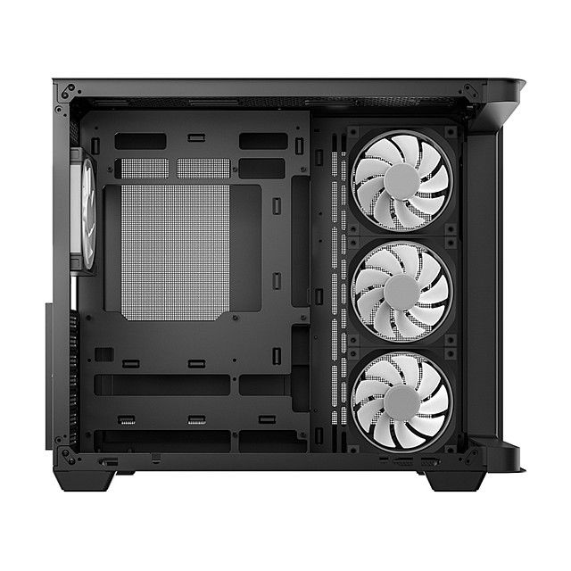 DeepCool CG530U Torre ATX Panoramaglas Negro con 4 Ventiladores ARGB, Compatible con ITX/micro ATX, Ventana Lateral