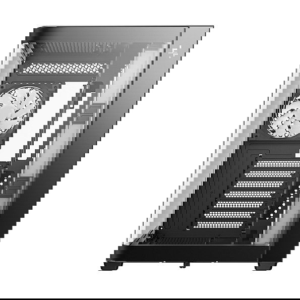 DeepCool CG530U Torre ATX Panoramaglas Negro con 4 Ventiladores ARGB, Compatible con ITX/micro ATX, Ventana Lateral