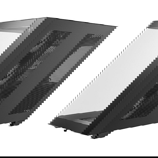 DeepCool CG530U Torre ATX Panoramaglas Negro con 4 Ventiladores ARGB, Compatible con ITX/micro ATX, Ventana Lateral