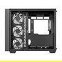 DeepCool CG530U Torre ATX Panoramaglas Negro con 4 Ventiladores ARGB, Compatible con ITX/micro ATX, Ventana Lateral