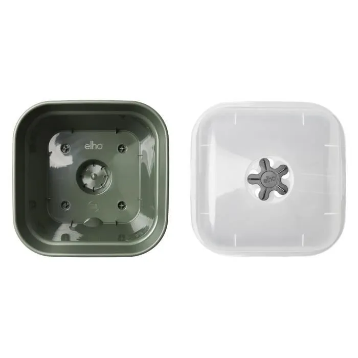 Elho Green Basics Maceta de cultivo cuadrada - Ø 35 cm - Plástico - 14 l - Verde Elho Green Basics Maceta de cultivo cuadrada - Ø 35 cm - Plástico - 14 l - Verde