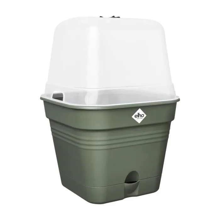 Elho Green Basics Maceta de cultivo cuadrada - Ø 35 cm - Plástico - 14 l - Verde Elho Green Basics Maceta de cultivo cuadrada - Ø 35 cm - Plástico - 14 l - Verde