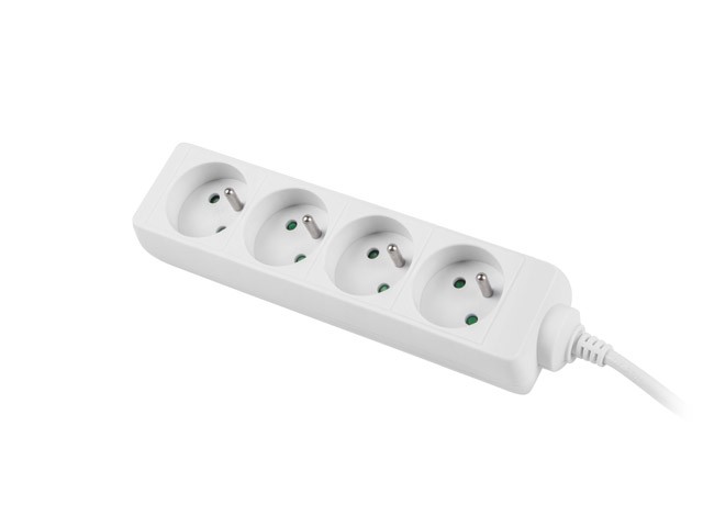 Lanberg Regleta de Extensión 4 Tomas PL 1,5m Blanco Lanberg Regleta de Extensión 4 Tomas PL 1,5m Blanco
