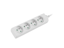 Lanberg Regleta de Extensión 4 Tomas PL 1,5m Blanco