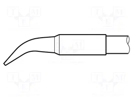 JBC TOOLS Punta de soldadura destornillador acodado 1,8x0,8mm
