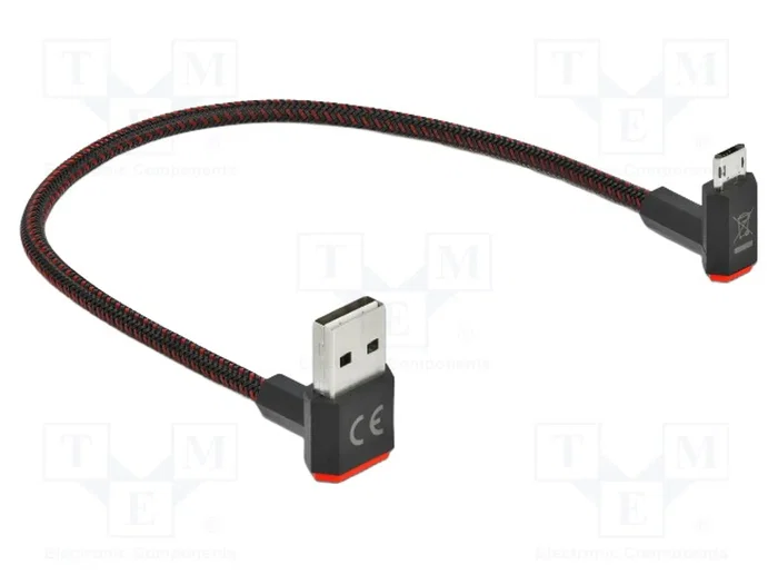 DeLOCK Cable USB 2.0 Tipo-A a Micro-B Angulado 0,2 m Negro DeLOCK Cable USB 2.0 Tipo-A a Micro-B Angulado 0,2 m Negro