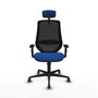 PIQUERAS Y CRESPO Silla de oficina Mardos con mecanismo Sincro, Azul y Negro