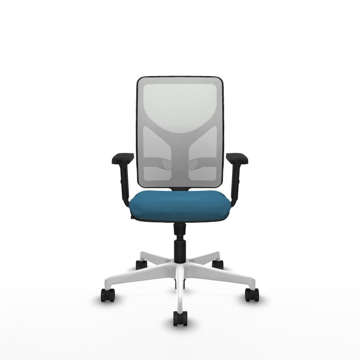 PIQUERAS Y CRESPO Silla de oficina Motilla con mecanismo Sincro, Verde petróleo y Blanco PIQUERAS Y CRESPO Silla de oficina Motilla con mecanismo Sincro, Verde petróleo y Blanco