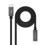 Nanocable Cable Prolongador USB-C 3.2 Gen2x2 20Gbps 1m Negro