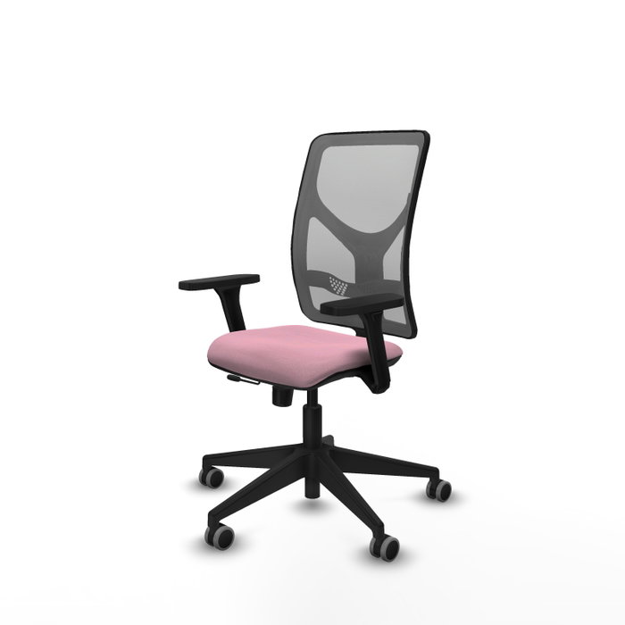 PIQUERAS Y CRESPO Silla de oficina Motilla Rosa con Malla Gris PIQUERAS Y CRESPO Silla de oficina Motilla Rosa con Malla Gris