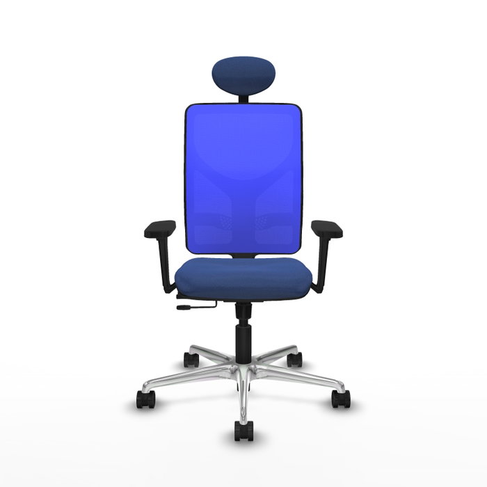 PIQUERAS Y CRESPO Silla de oficina Motilla con mecanismo Sincro/Traslack Azul