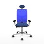 PIQUERAS Y CRESPO Silla de oficina Motilla con mecanismo Sincro/Traslack Azul