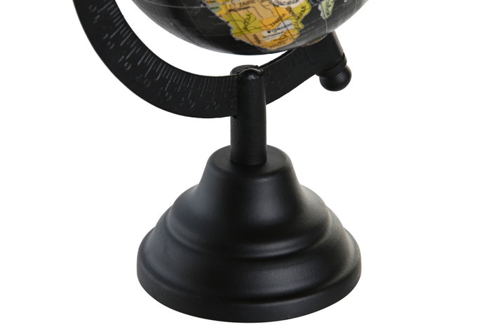 DKD Home Decor Globo Terráqueo Multicolor PVC y Aluminio 10x7x17 cm