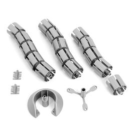 ORGANITA Pasacable Modelo Kela Ø45 6 Vías Para Mesa. Acabado Gris Metal y Negro. Fabricación Europea.