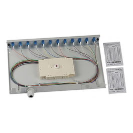 EFB Elektronik EFB Spleibox gris con 12 pigtails OS2 y 6 acopladores dúplex