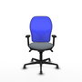 PIQUERAS Y CRESPO Silla de oficina Jorquera Gris y Azul