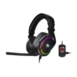 Thermaltake GHT Argent H5 RGB 7.1 Auriculares Gaming Alámbricos, Negro, DTS Headphone:X 2.0, 20-40000 Hz, para PC, Xbox One, PS4, Mac, Nintendo Switch
