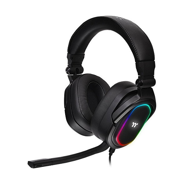 Thermaltake GHT Argent H5 RGB 7.1 Auriculares Gaming Alámbricos, Negro, DTS Headphone:X 2.0, 20-40000 Hz, para PC, Xbox One, PS4, Mac, Nintendo Switch