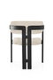 Hanah Home CO - 006 Silla de Terciopelo Gris Claro y Negro, 185 kg de Carga