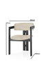 Hanah Home CO - 006 Silla de Terciopelo Gris Claro y Negro, 185 kg de Carga