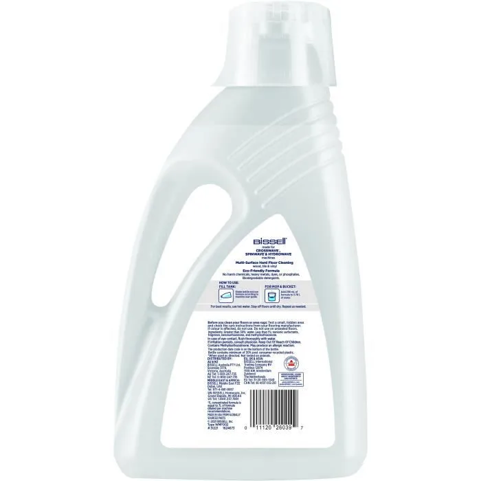 Bissell B31221 Crosswave Limpiasuelos con fórmula Natural - 2L, Especial Mascotas, Limpieza Multisuperficie