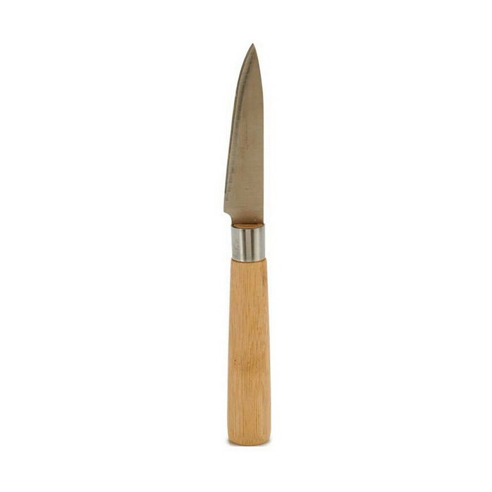 Cuchillo Pelador Kinvara Marrón Plateado Bambú Acero Inoxidable 22 x 19,5 x 2 cm (12 Unidades)