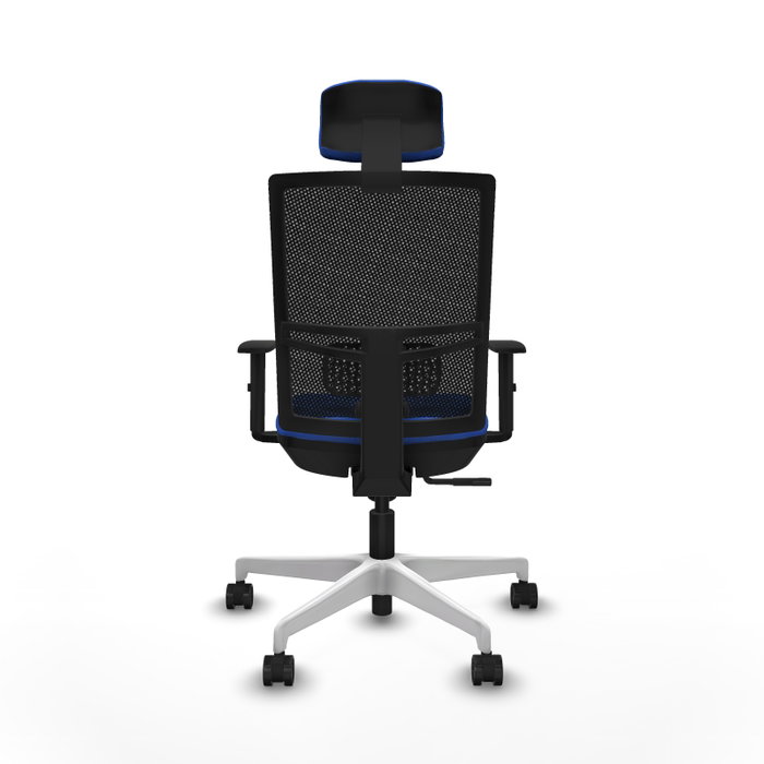 PIQUERAS Y CRESPO Silla de oficina Yunquera con mecanismo Sincro, Azul y Negro