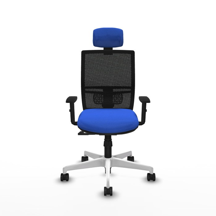 PIQUERAS Y CRESPO Silla de oficina Yunquera con mecanismo Sincro, Azul y Negro