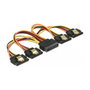 DeLOCK 60156 Cable SATA de 15 pines a 4 x 15 pines con función de enclavamiento, 15 cm