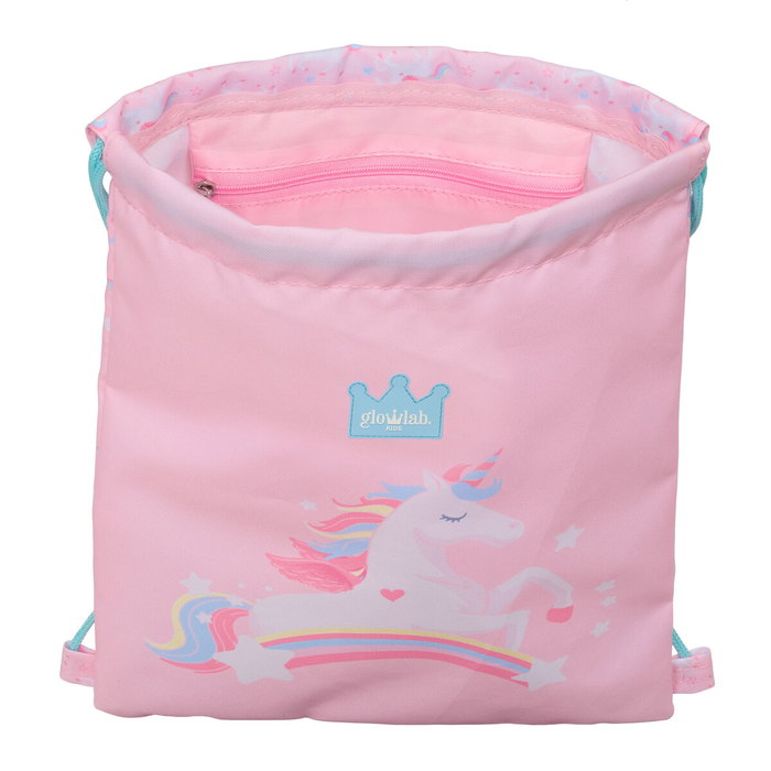 Bolsa Mochila con Cuerdas Glow Lab Rosa 26 x 34 x 1 cm
