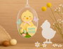 Innspiro Pack de 12 huevos de plástico transparente de 10 cm