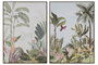 DKD Home Decor Cuadro de Lienzo Tropical de 100x140 cm, Pack de 2