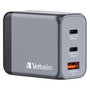Verbatim GNC-65 Cargador de Pared GaN 65W con 2x USB-C y 1x USB-A
