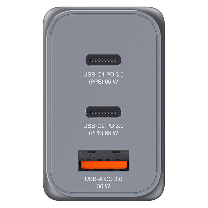 Verbatim GNC-65 Cargador de Pared GaN 65W con 2x USB-C y 1x USB-A